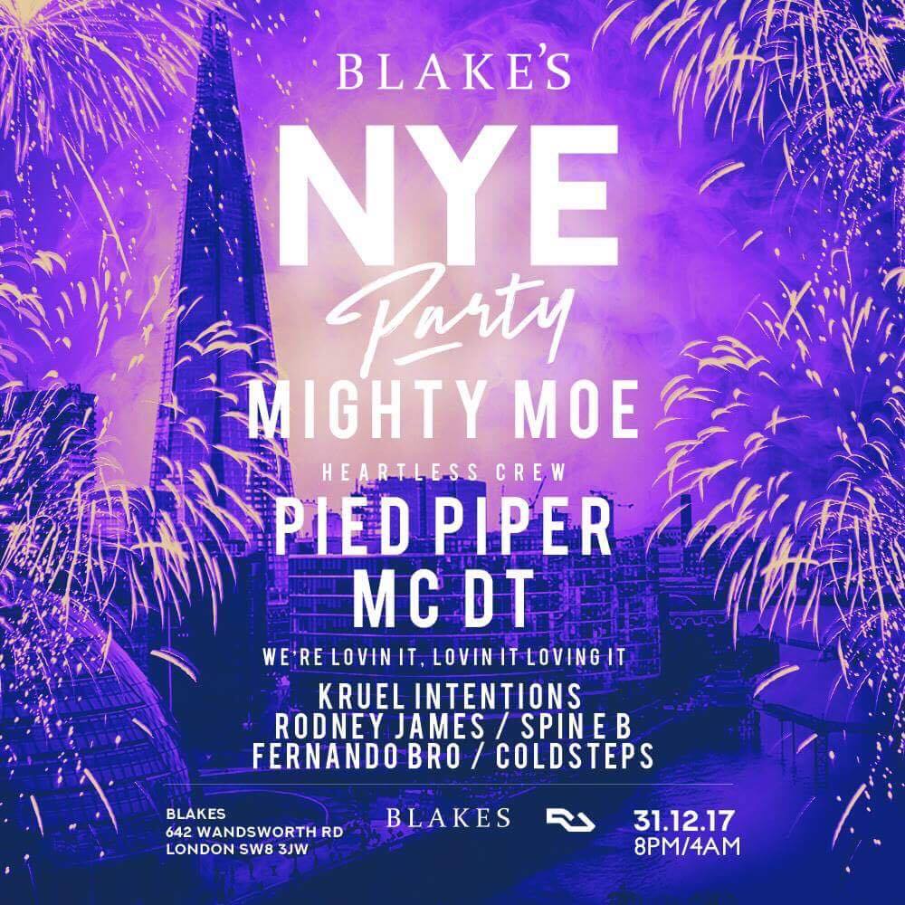 Blakes NYE Party - Mighty Moe / Pied Piper