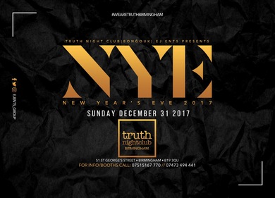 NEW YEAR'S EVE PARTY@TRUTH NIGHTCLUB