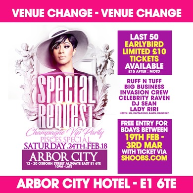 SPECIAL REQUEST - CHAMPAGNE V.I.P.  PARTY