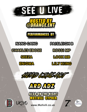 See U Live Showcase & Open mic ft Ard Adz