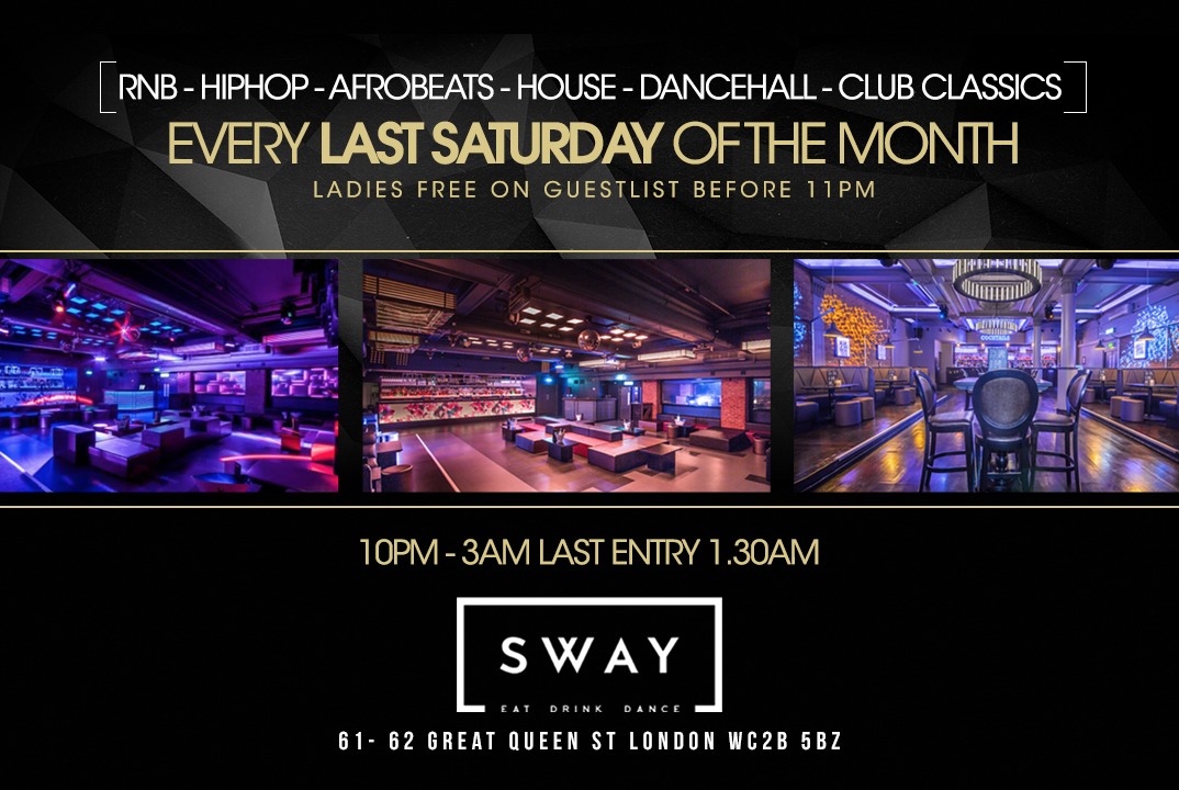 BEATZ LONDON (EVERY LAST SATURDAY) NEW VENUE