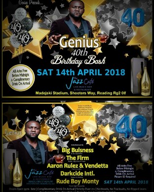 Genius 40th Birthday bash