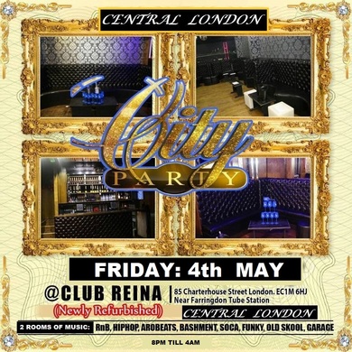 CITY PARTY. CENTRAL LONDON. £5