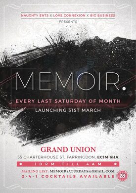 MEMOIR- (Over 28's Party)