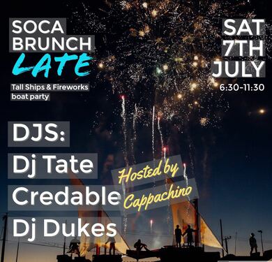 #SocaBrunchLate: Soca Boat Party w Fireworks