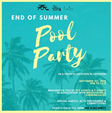 WET!!! The End of Summer 12 hour Pool Party