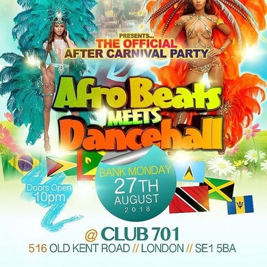 CARNIVAL AFTER PARTY / MONDAY 27TH AUG 2018