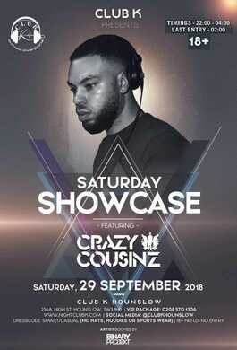 Saturday Showcase with CRAZY COUSINZ