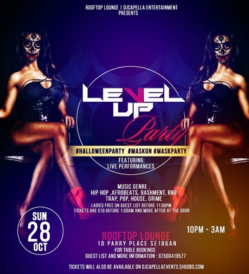 LEVEL  UP  PARTY - HALLOWEEN PARTY - MASK ON