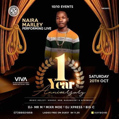 10/10 One Year Anniversary with Naira Marley