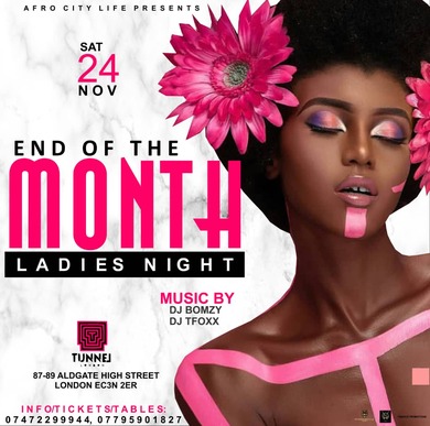 Afro City Life ‘LADIES NIGHT’ @Tunnel