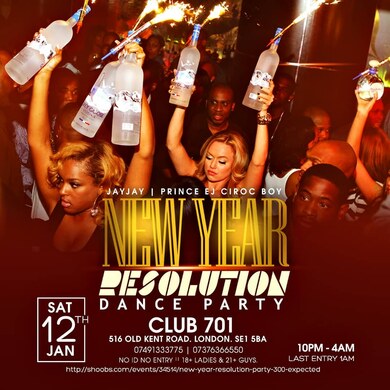 NEW YEARS RESOLUTION PARTY 300 + GUESTS EXPT