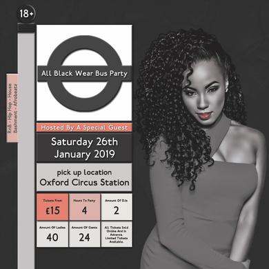 All Black Wear BUS PARTY (Only 10 Ticks Left)