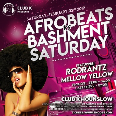 AFROBEATS vs BASHMENT SATURDAY