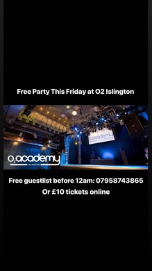 Free Opening Party O2 Islington