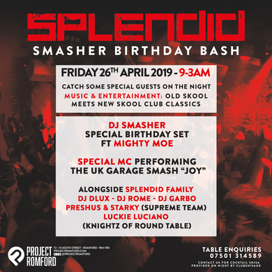 Splendid - Smasher Birthday Bash