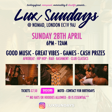 Lux Sundays 28th April 2019
