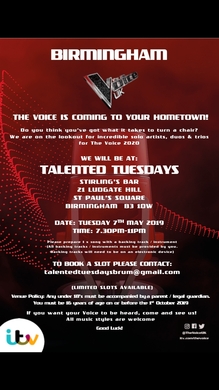 Talented Tuesdays Birmingham & The Voice UK