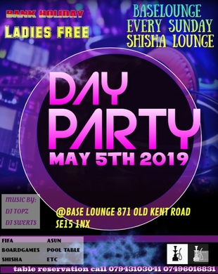 DAY PARTY( bank holiday sundayvibes)