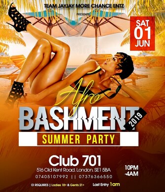 AFRO BASHMENT 2019 SUMMER PARTY