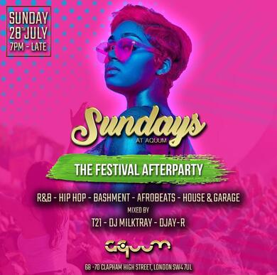 THE FESTIVAL AFTERPARTY @ 'SUNDAYS' AT AQUUM