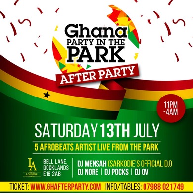 AFTER PARTY - GHANA PARTY IN THE PARK