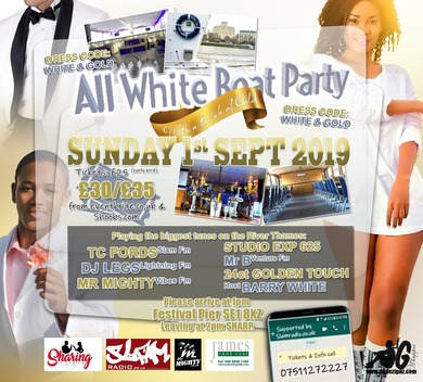 THE ALL WHITE BOAT PARTY with a touch of GOLD