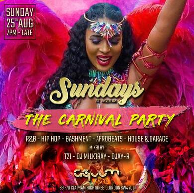 THE CARNIVAL PARTY @ SUNDAYS AT AQUUM