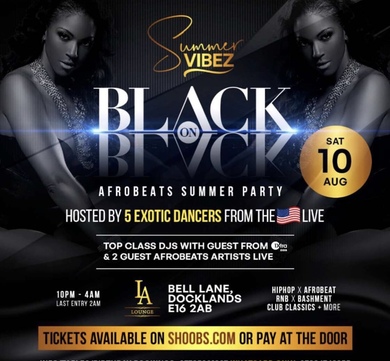 Summer Vibez BLACK ON BLACK Afrobeat Edition