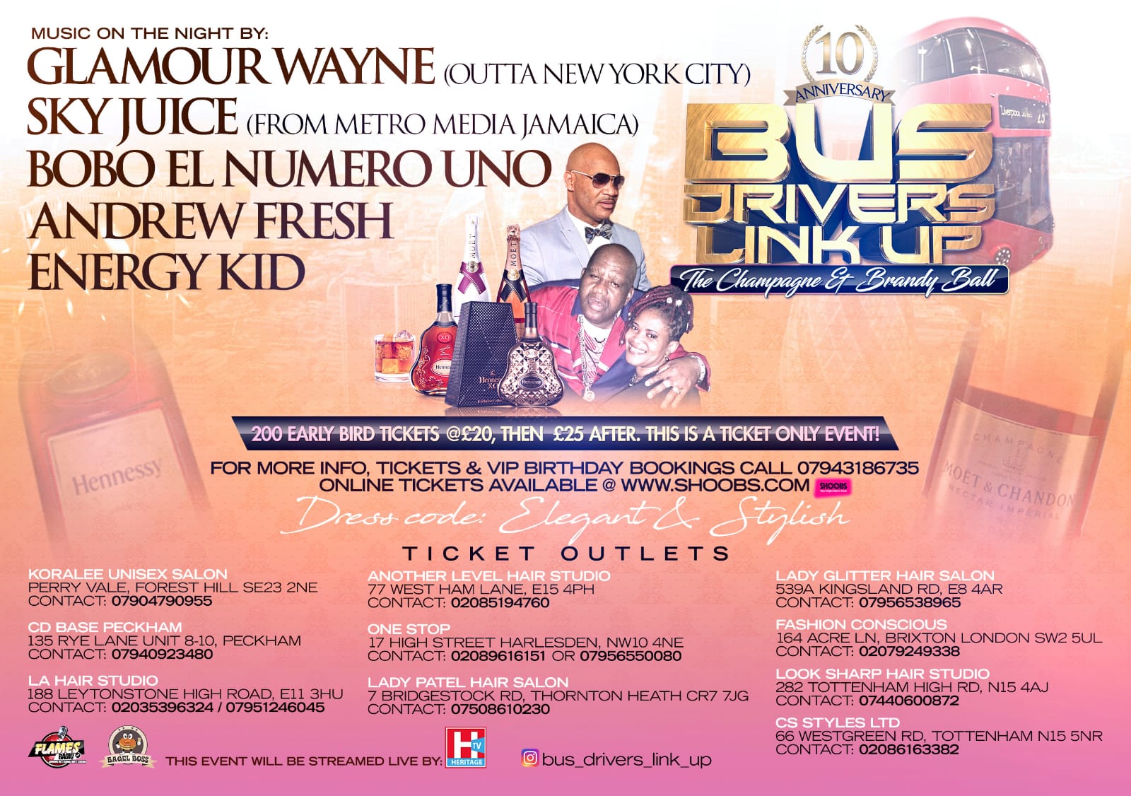 Bus Drivers Link Up the Champagne and Brandy