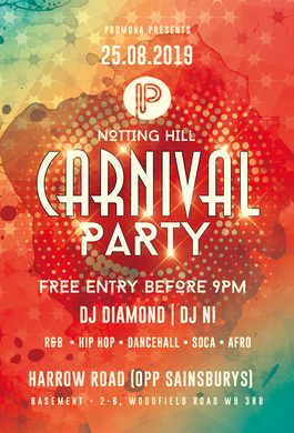 Carnival Bank holiday Sunday 'Dark & Light'