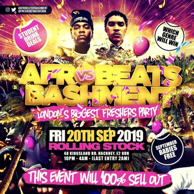 Afrobeats vs Bashment - Summer Closing Party