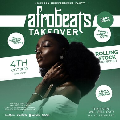 AFROBEATS TAKEOVER - Nigerian Independence
