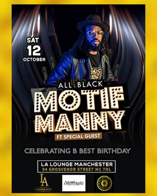 All Black MOTIF MANNY ☆ B Best Birthday 12Th