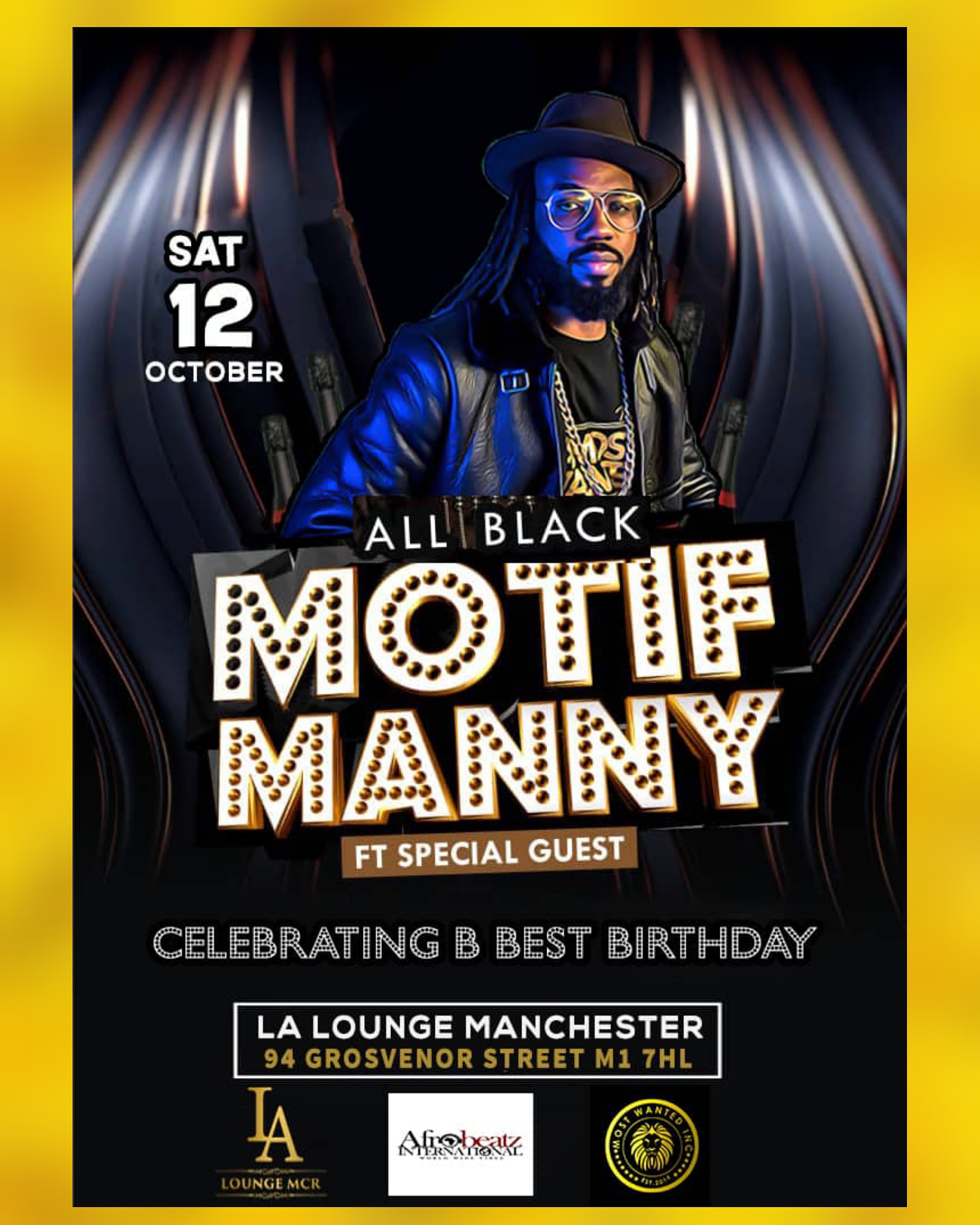All Black MOTIF MANNY ☆ B Best Birthday 12Th