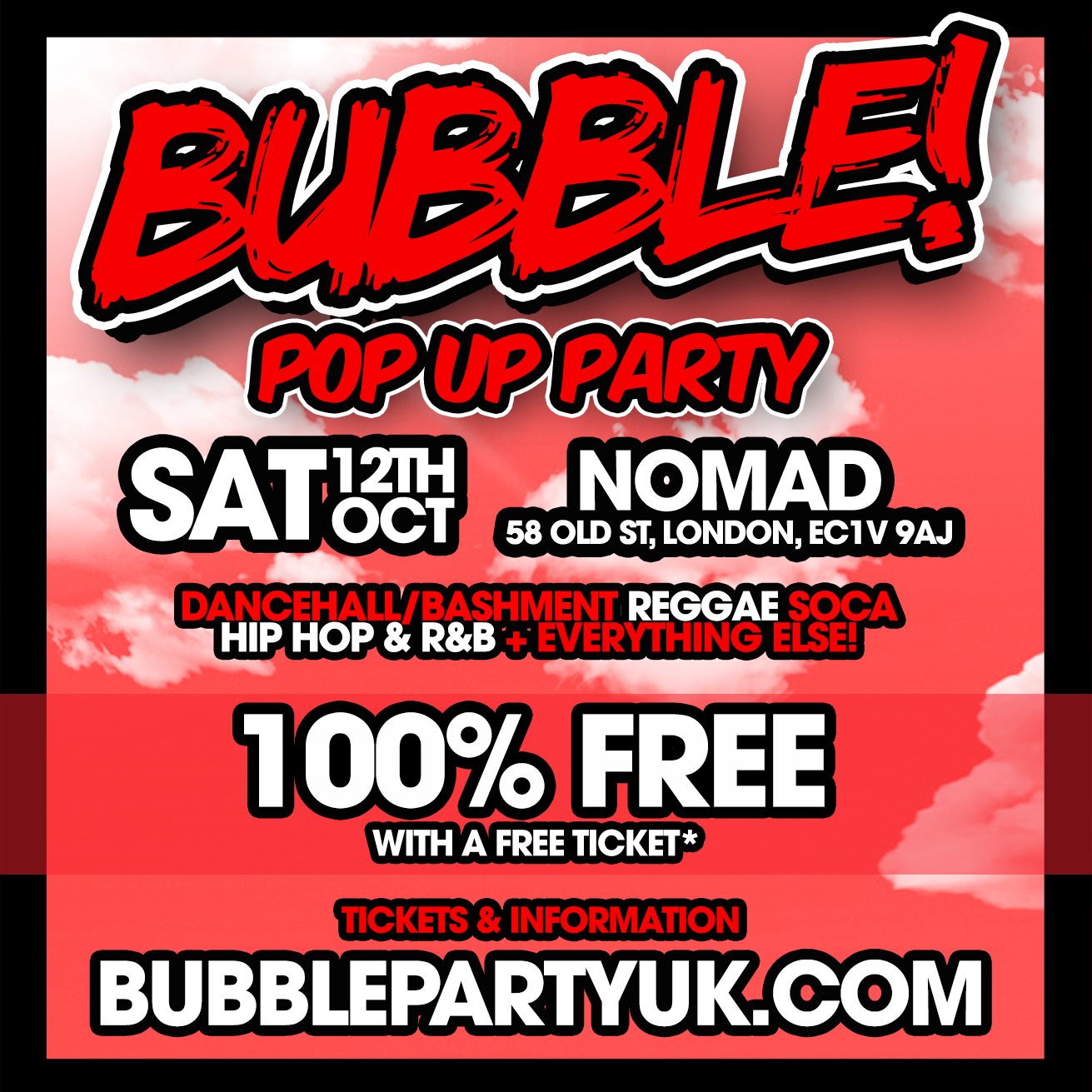Bubble - Shoreditch Pop Up Party!