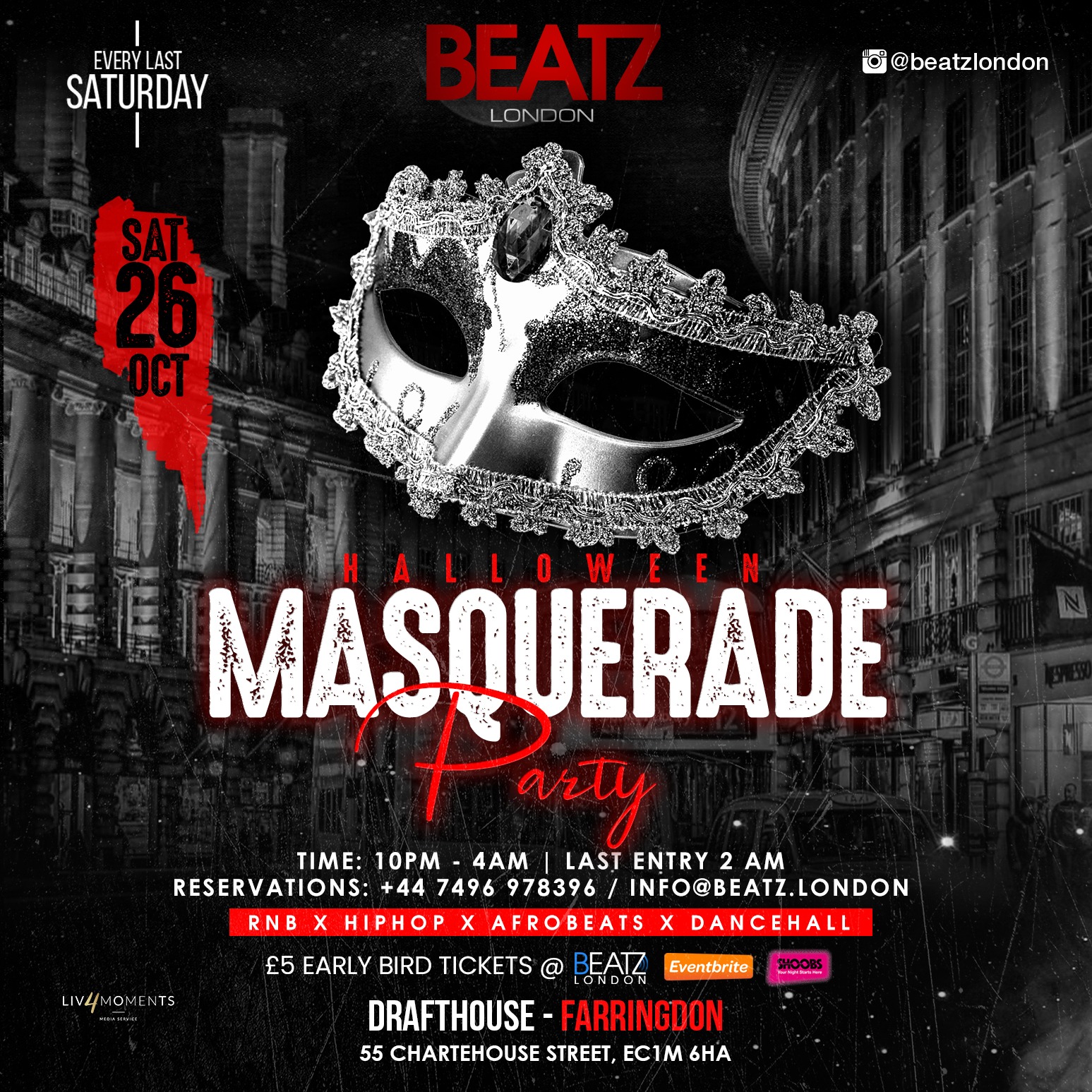 BEATZ LONDON |♚| HALLOWEEN MASQUERADE PARTY