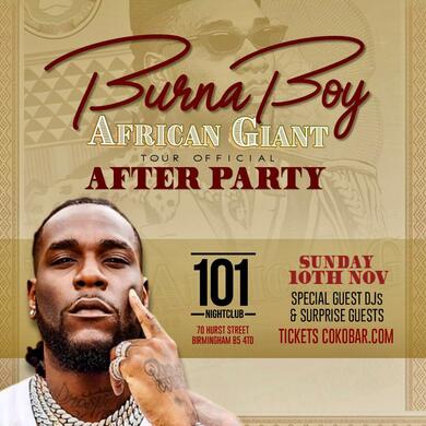 OFFICIAL BURNA BOY BIRMINGHAM AFTER PARTY