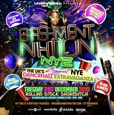 BASHMENT NATION - NYE DANCEHALL PARTY