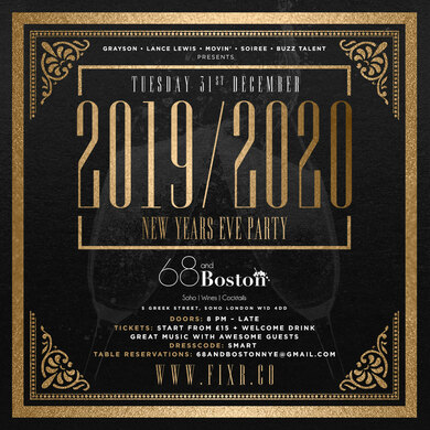 68 AND BOSTON NEW YEARS EVE PARTY