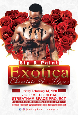 Sip & Paint Exotica “Chocolate & Roses”