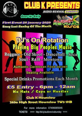 Club K presents Audio Revival Sunday’s