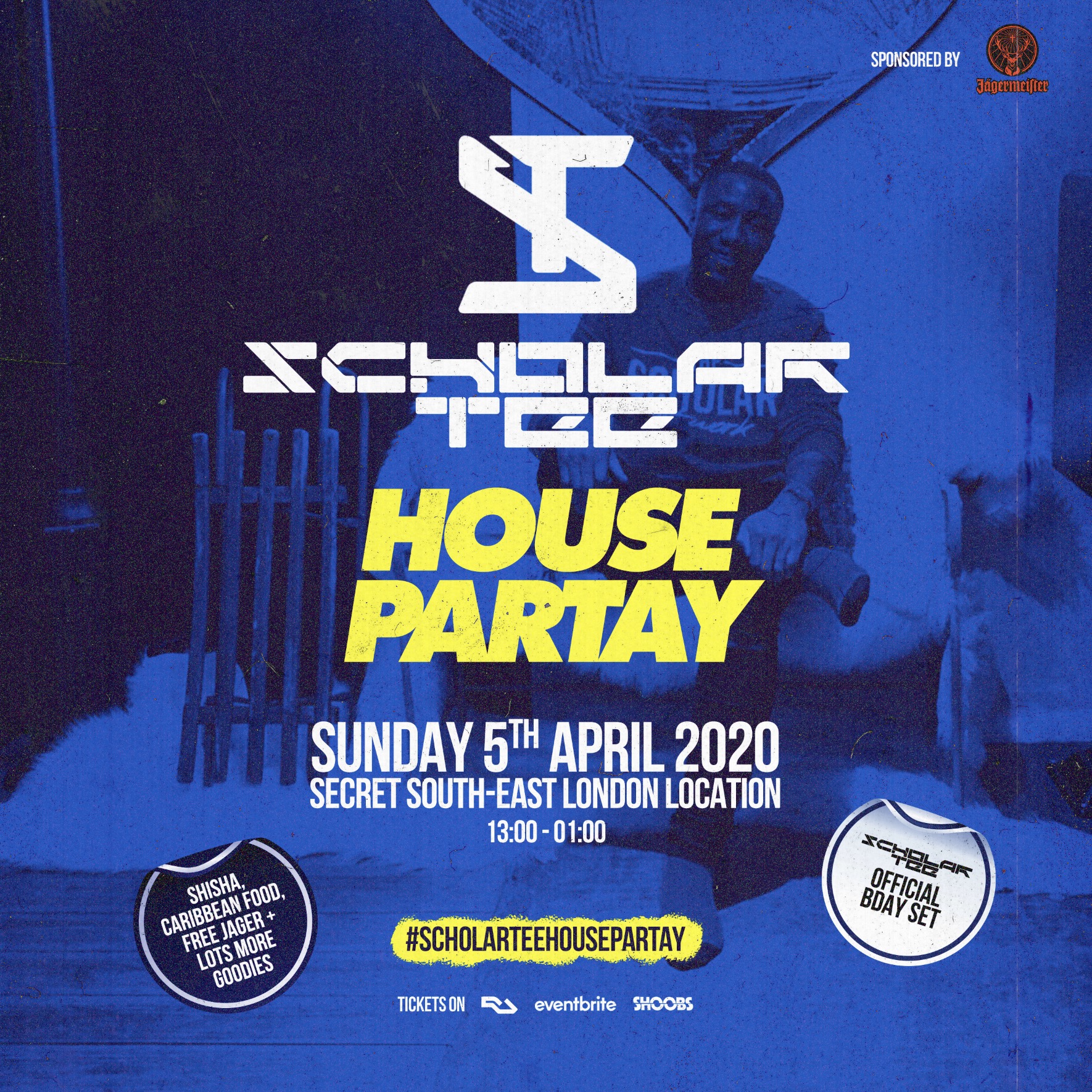 Scholar Tee Bday House Partay w/ Jägermeister