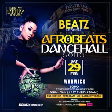 AFROBEATS & BASHMENT IN SOHO