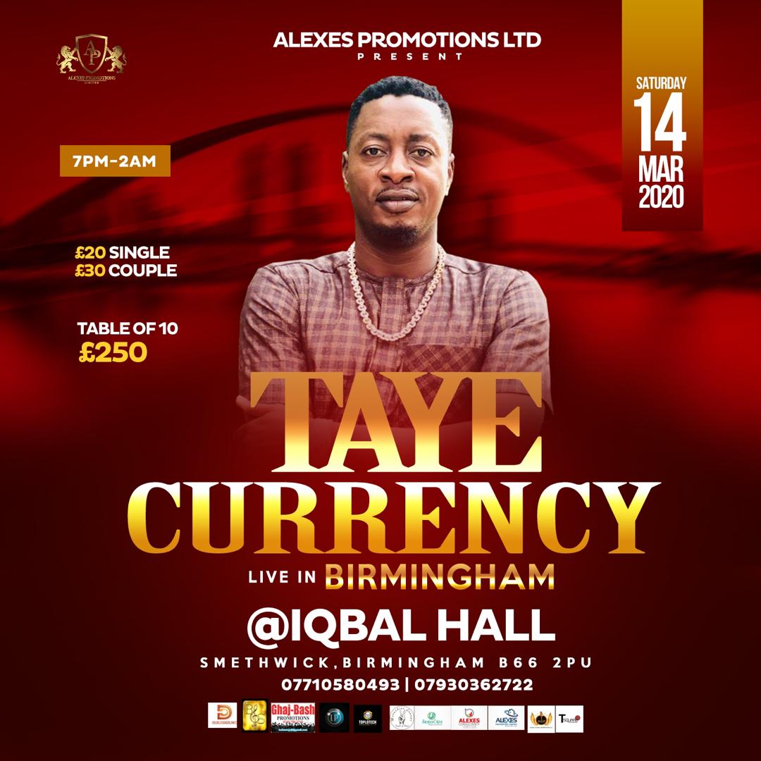 TAYE CURRENCY LIVE IN BIRMINGHAM