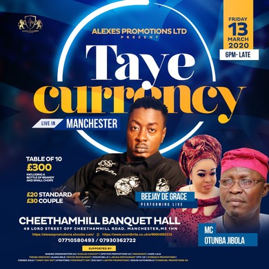 TAYE CURRENCY LIVE IN MANCHESTER