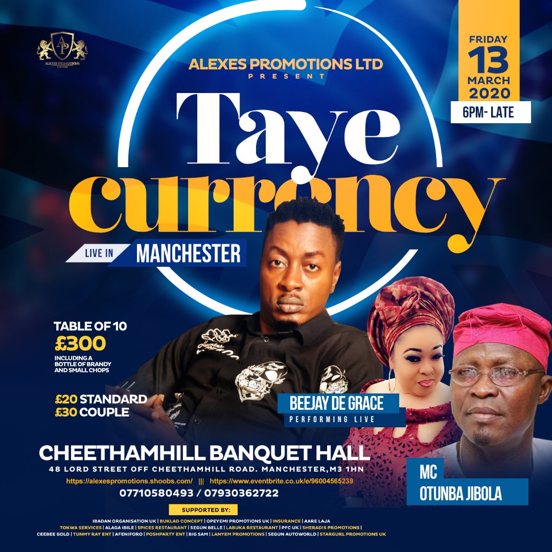 TAYE CURRENCY LIVE IN MANCHESTER