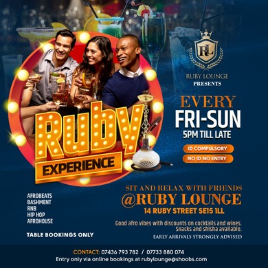 Ruby Lounge Sundays - Cocktail Bar