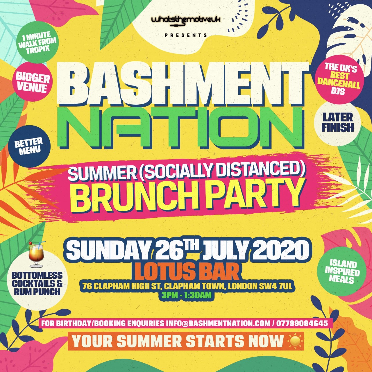 BASHMENT NATION - Summer Brunch Party (3-6PM)