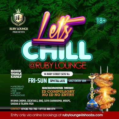 Ruby Lounge Saturdays - Cocktail Bar